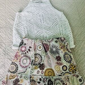 Abercrombie Kids White Crochet Tank Top